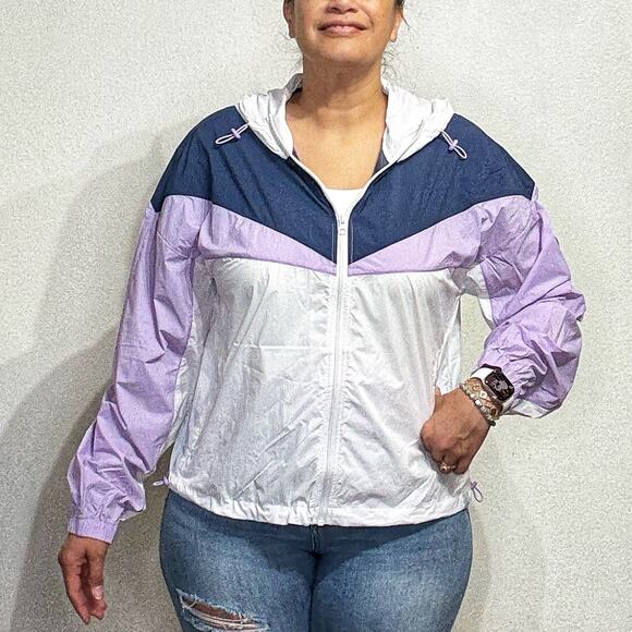 Johnny Was Calme Elements Windbreaker Zip Up Jacket Sz M - Picture 1 of 13